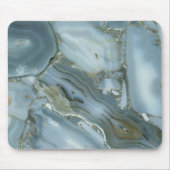 Cracked Turquoise Grey Green Blue Marble Texture Mouse Pad (Front)