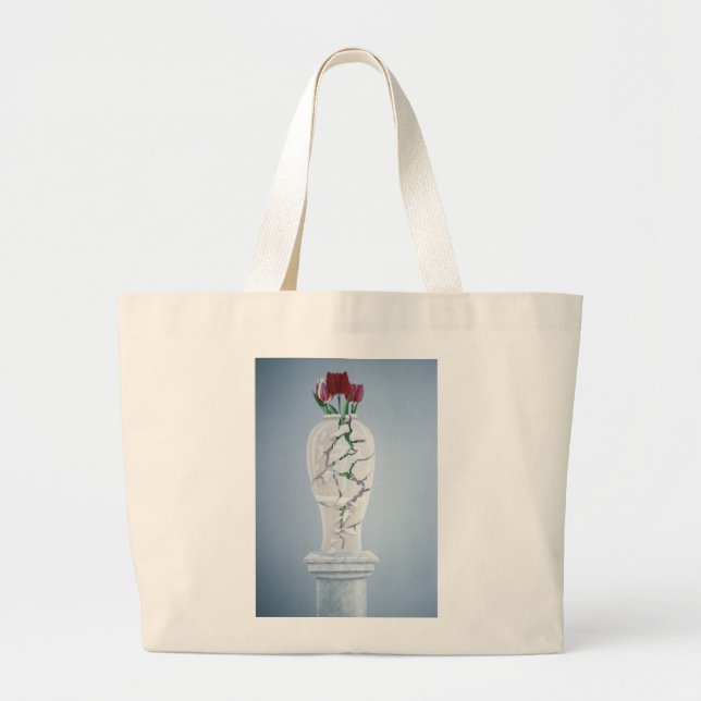 Cracked Urn Large Tote Bag (Front)