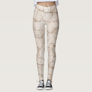 Cracked, Weathered Marble Leggings