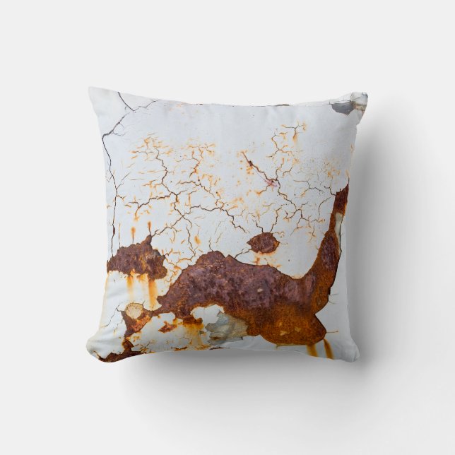 Cracked white paint, rusty car. cushion (Front)