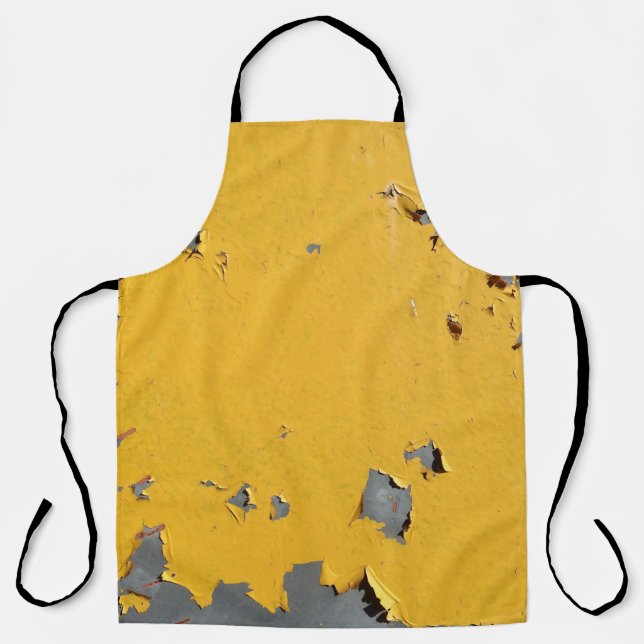 Cracked yellow metal: dirty texture. apron (Front)