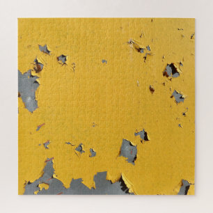 Cracked yellow metal: dirty texture. jigsaw puzzle