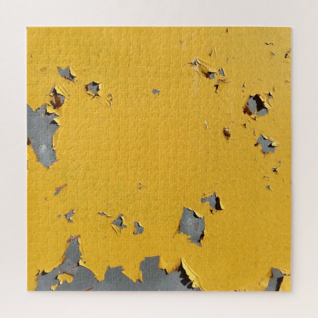 Cracked yellow metal: dirty texture. jigsaw puzzle (Vertical)