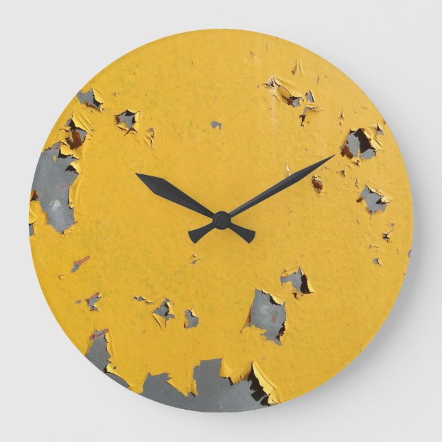 Cracked yellow metal: dirty texture. large clock (Front)