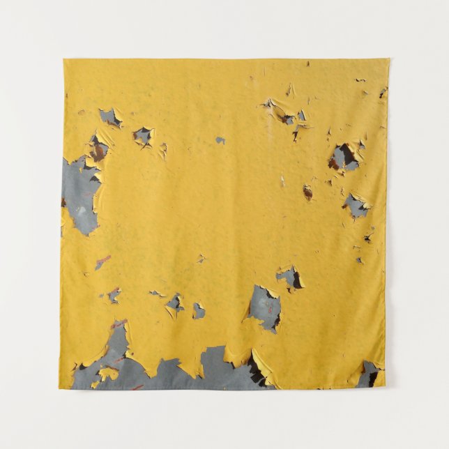 Cracked yellow metal: dirty texture. tapestry (Front)