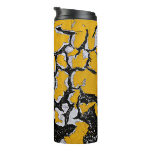 Cracked Yellow Road Paint Thermal Tumbler