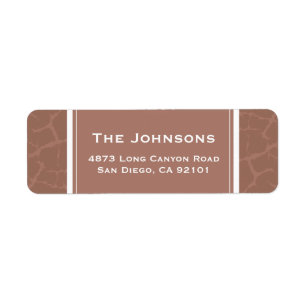 Crackle Print Return Address Label