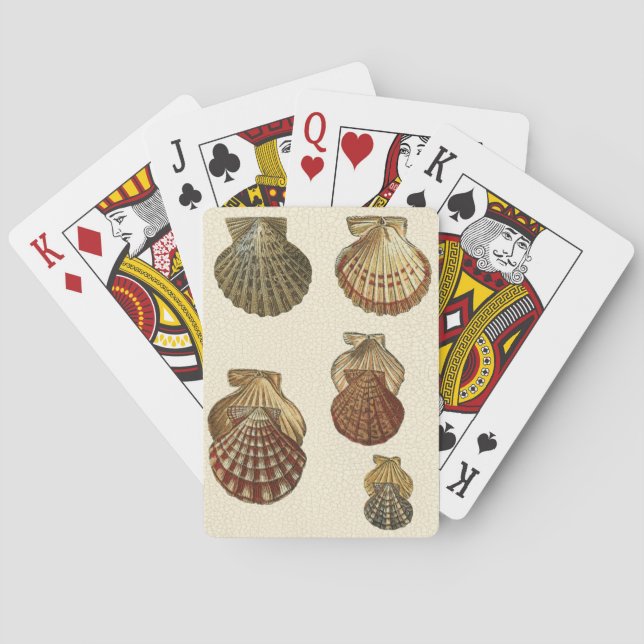 Crackled Antique Shells Playing Cards (Back)