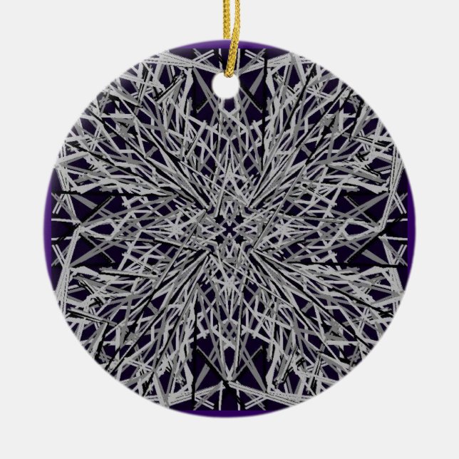 Crackled glass ceramic tree decoration (Front)