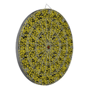 Crackled Yellow Dartboard