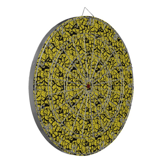Crackled Yellow Dartboard (Front Left)