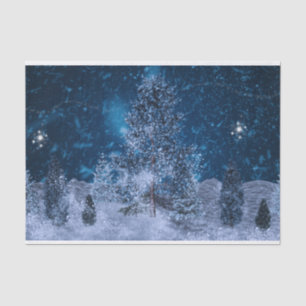 Crackling Fractal Winter Scene  Tissue Paper