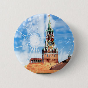 Cracks of Russian power 6 Cm Round Badge