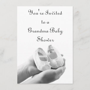Cradled Baby Shoes Invitation
