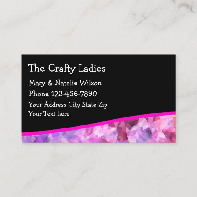 Craft And Hobby Business Card (Front)