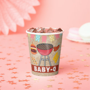 Craft Baby Q Grill Baby Shower Paper Cups