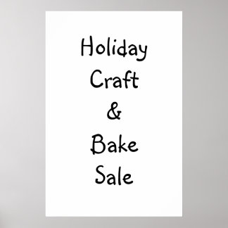 Craft & Bake Sale Sign