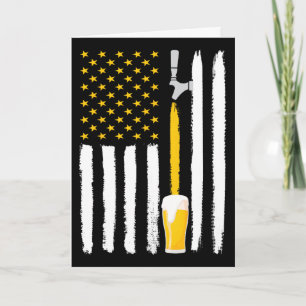 Craft Beer American Flag Usa 4th July Brewery Card