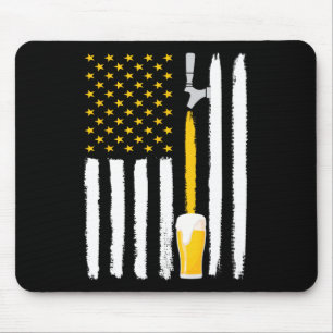 Craft Beer American Flag Usa 4th July Brewery Mouse Pad