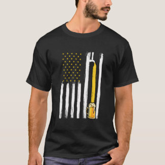 Craft Beer American Flag Usa 4Th Of July Brewery A T-Shirt