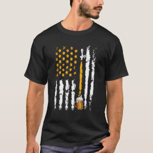 Craft Beer American Flag Usa Beer Day Brewery Alco T-Shirt
