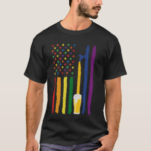 Craft Beer American Flag USA Patriotic 4th of July T-Shirt