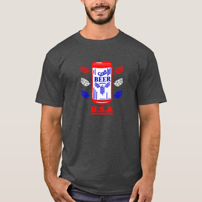 Craft Beer Can - U.S.A T-Shirt (Front)