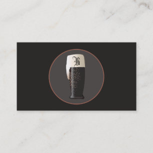 Craft Beer Cicerone Brewery Monogram Business Card