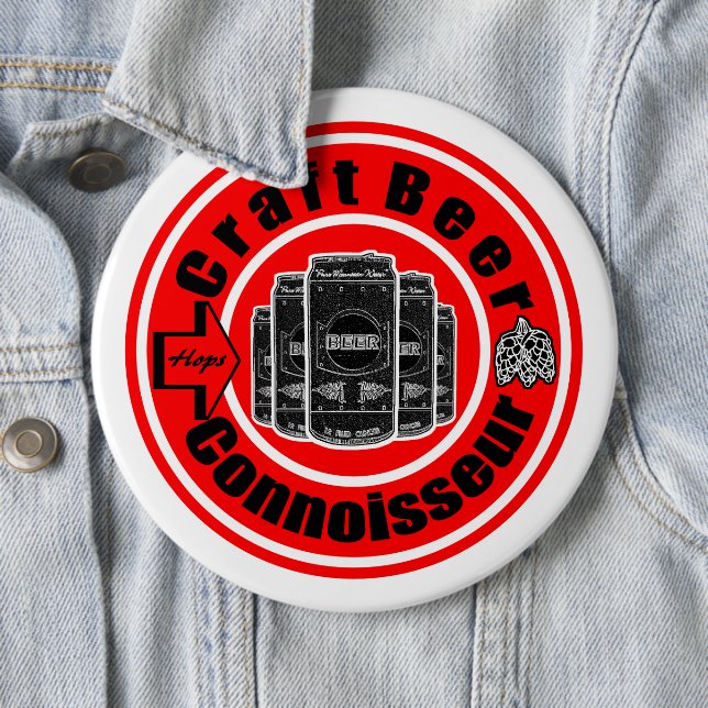 Craft Beer Connoisseur 6 Cm Round Badge (In Situ)