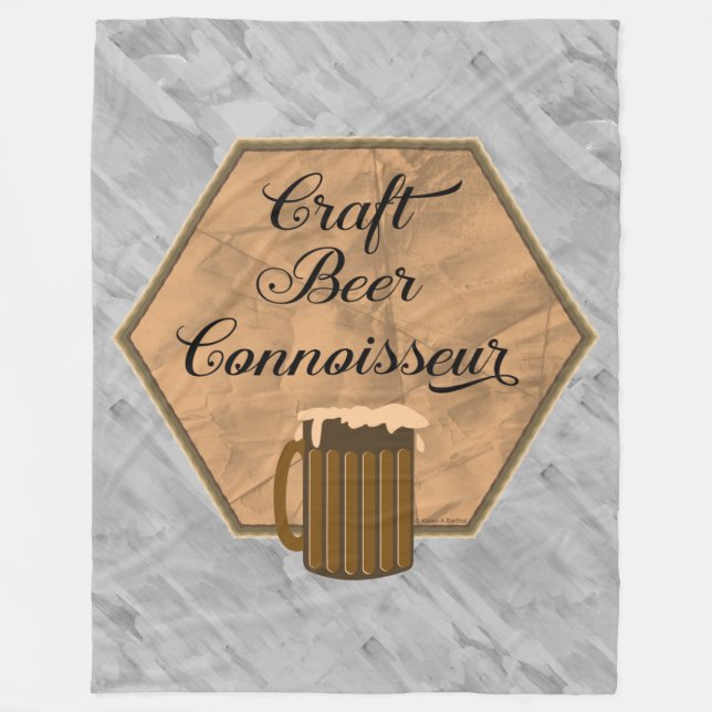 Craft Beer Connoisseur Fleece Blanket (Front)