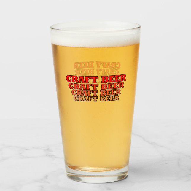 Craft Beer Craft Beer Craft Beer Glass (Front Filled)