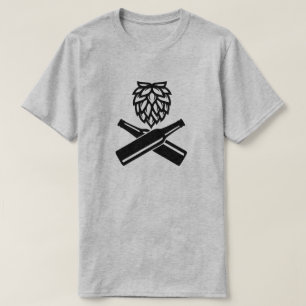 Craft Beer Crossed Bottles & Hop T-Shirt