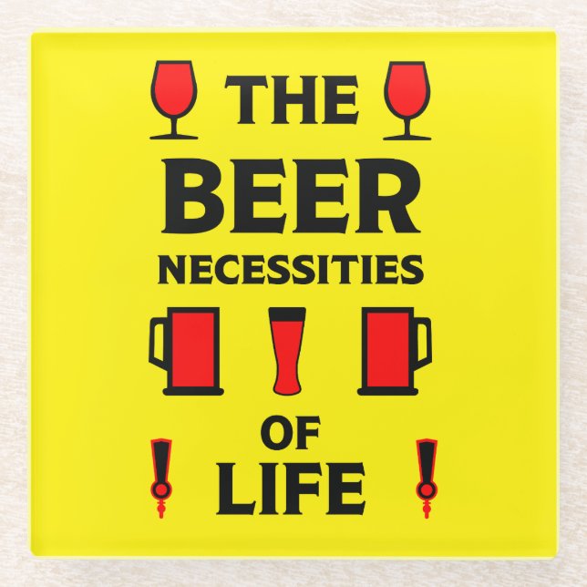 Craft Beer Drinkers Glass Coaster (Front)
