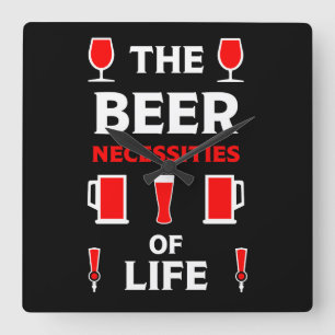Craft Beer Drinkers Square Wall Clock