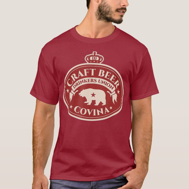 Craft Beer Drinkers Union - Covina California T-Shirt (Front)