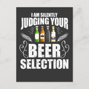 Craft Beer Drinking Silently Judging Beer Snob Postcard