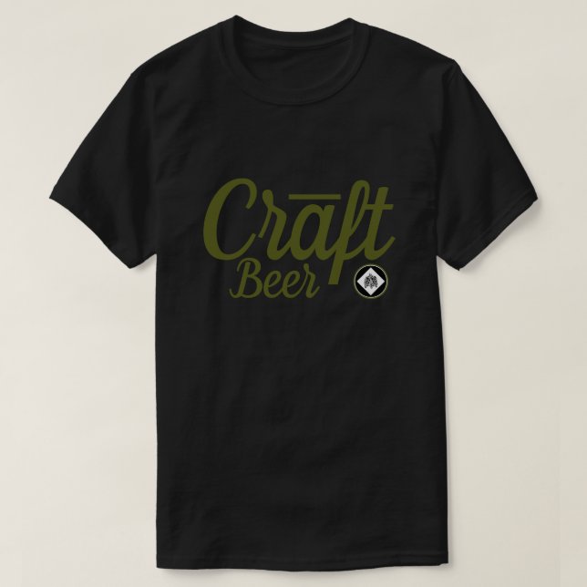 Craft Beer -Hops Symbol Ver.2 Green T-Shirt (Design Front)