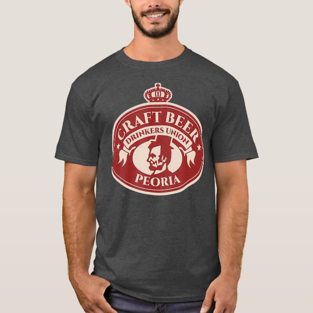 Craft Beer Lover - Peoria Illinois T-Shirt (Front)