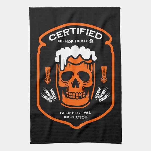 Craft Beer Oktoberfest Tea Towel (Vertical)