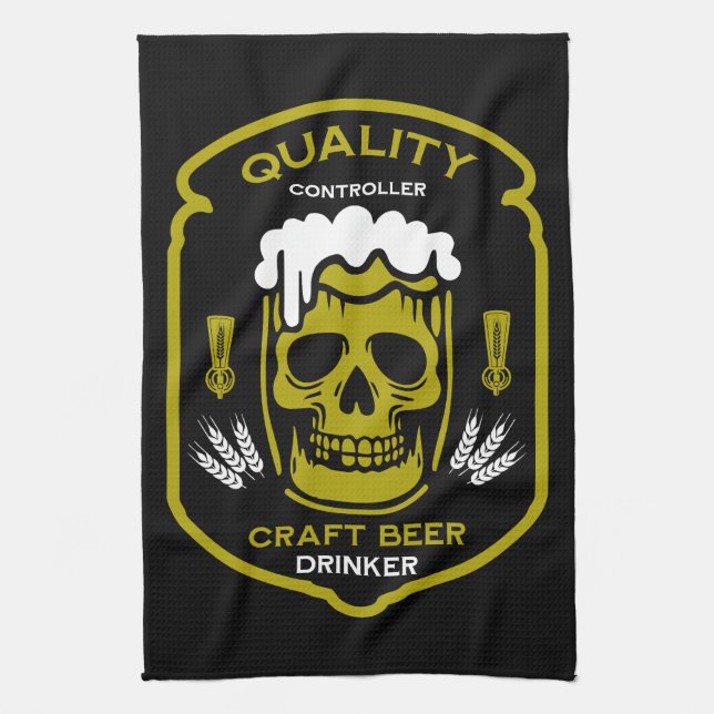 Craft Beer Oktoberfest Tea Towel (Vertical)