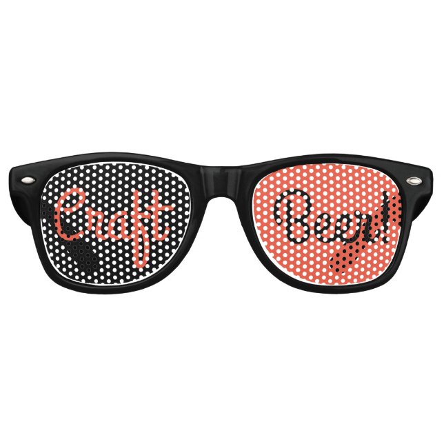 Craft Beer  Orange Black Retro Sunglasses (Front)
