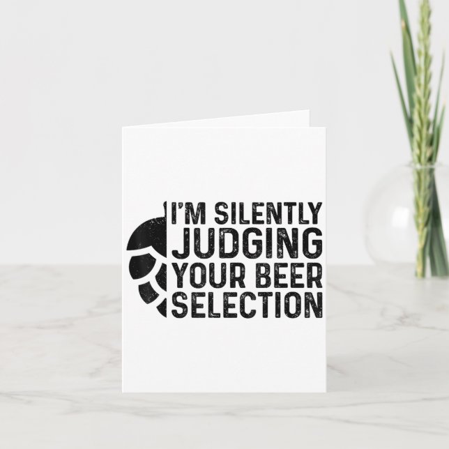 Craft Beer Silently Judging Your Beer Selection Sn Card (Front)