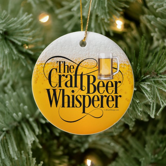 Craft Beer Whisperer Ceramic Ornament (Tree)