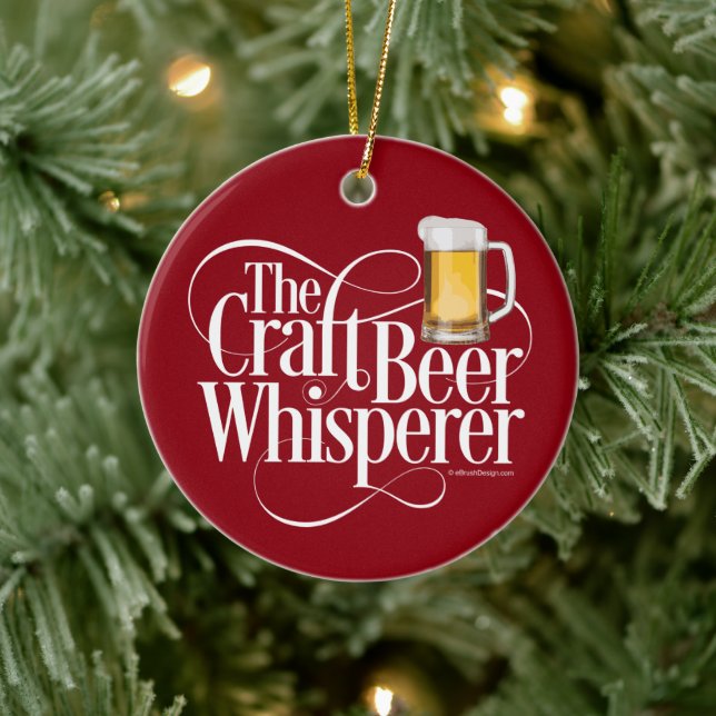 Craft Beer Whisperer Ceramic Ornament (Tree)