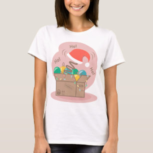 Craft box with Christmas decoration and Santa hat T-Shirt
