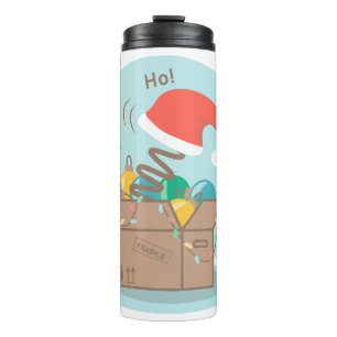 Craft box with Christmas decoration and Santa hat Thermal Tumbler