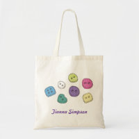 Craft Buttons Sewing Personalised Name Bag