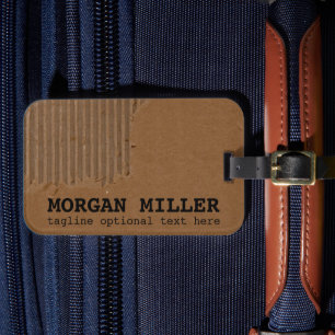 Craft Cardboard Ripped Paper Vintage Luggage Tag