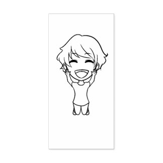 Craft caricature character c1e4p20 storytelling rubber stamp