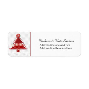 Craft Christmas Tree Return Address Label